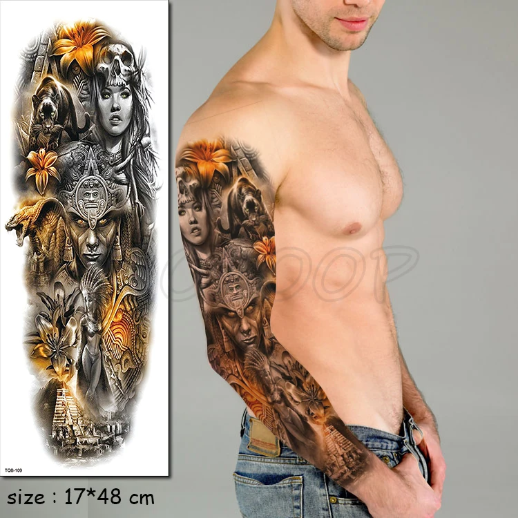 Водостойкая временная татуировка на всю руку наклейка мифологическая фигурка