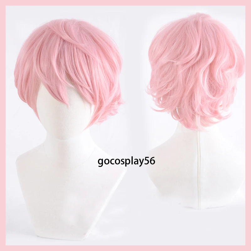

Термостойкий синтетический парик Touken Ranbu Online Akitatoushirou для косплея, Короткие вьющиеся волосы для Хэллоуина для взрослых, милая Лолита