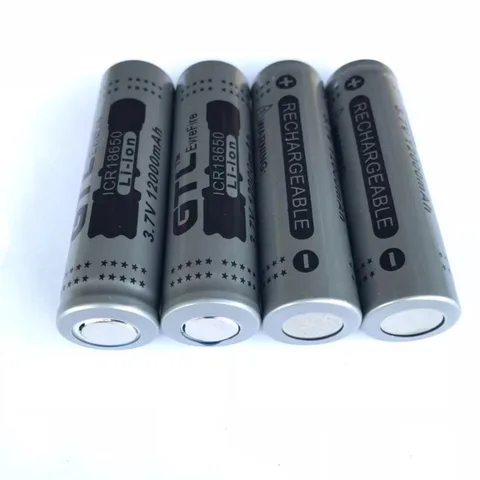Литиевая аккумуляторная батарея GTL 18650, 3,7 в, 12000 мАч