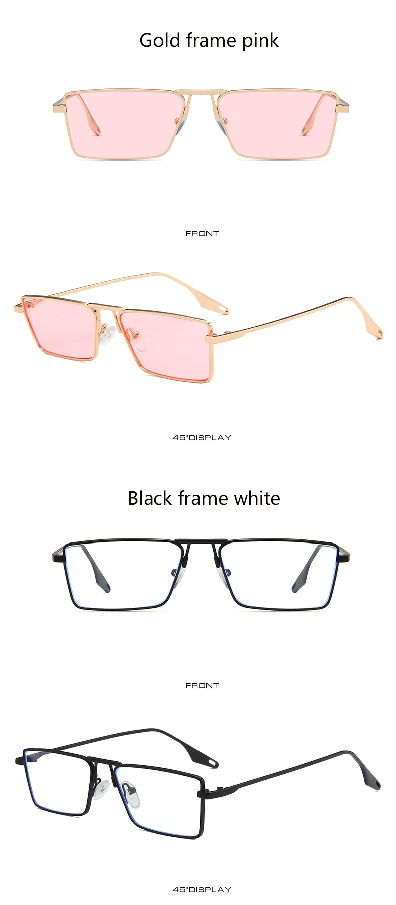 Sunglasses 2022 Fashion Small Box Metal Frame Rectangle Glasses The New Vintage Men and Women Luxury Designer Driving Eyeglasses round sunglasses