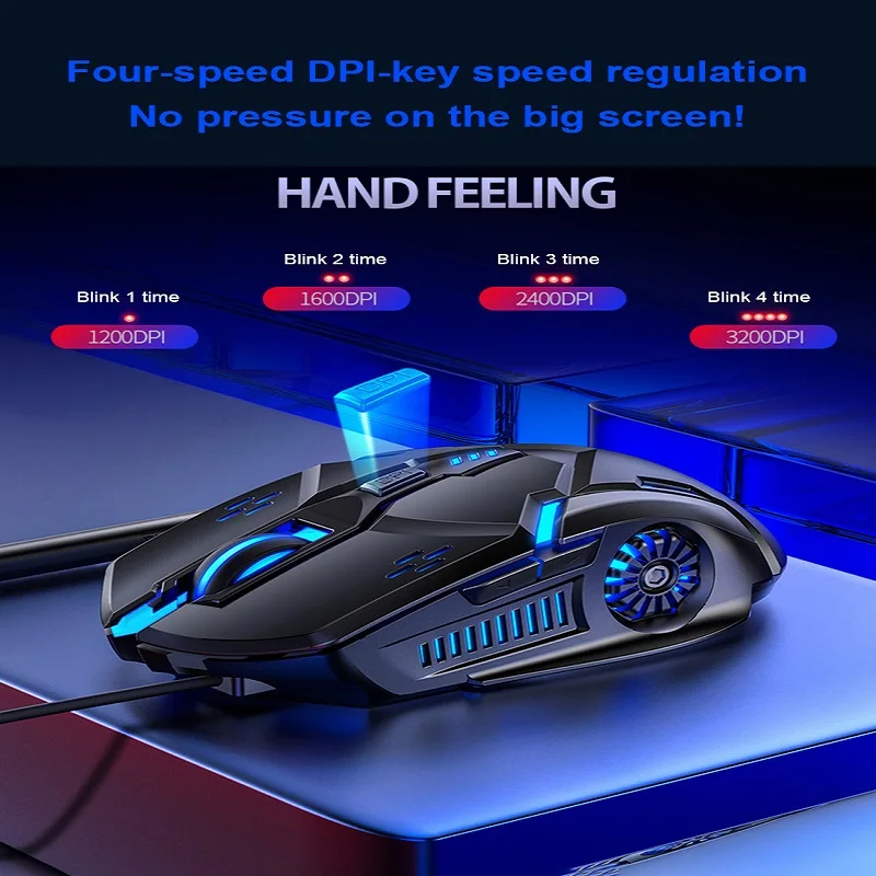 Игровой Мышь проводной 6D 4-Скорость Точек на дюйм RGB оптическая компьютерная