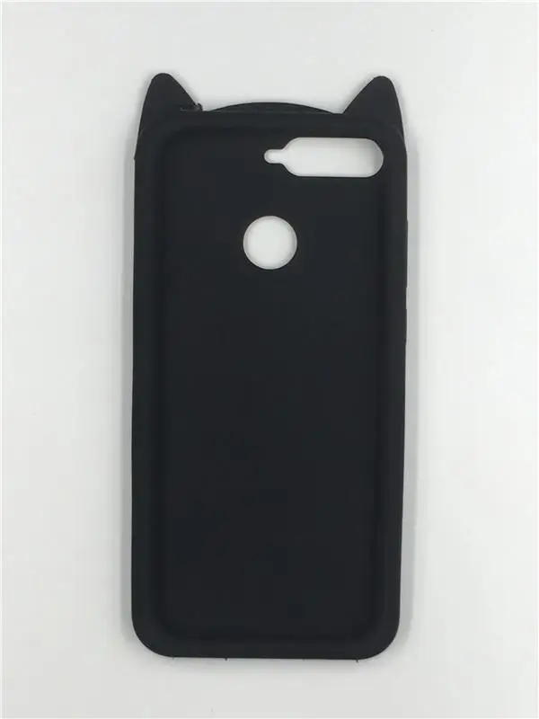

For Huawei Honor 7A Soft Silicone Phone Case For Huawei Y6 2018 3D Cartoon Smile Black Cat Ears Beard Cover