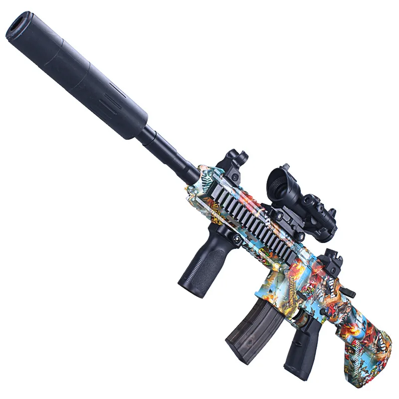 Детские игрушки Fun M416 модные граффити кожи ручной водяной пистолет лучшие подарки для мальчиков девочек игры на открытом воздухе интерактивные игрушки