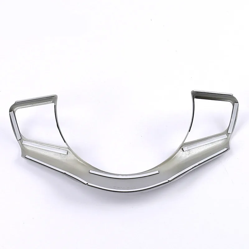 ABS Chrome Автомобильный руль декоративная рамка из углеродного волокна Текстура ABS Отделка 1 шт. для Jaguar F-PACE E-PACE XE XF - Название цвета: ABS Chrome
