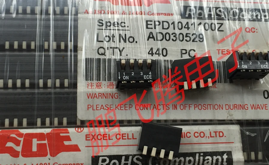 2 шт./лот EPD1041100Z оригинальный тайваньский ECE поворотный переключатель 4-разрядный
