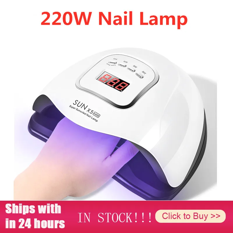 Анкерные гвозди Сушилки 220W Светодиодная лампа инструменты для маникюра Лак