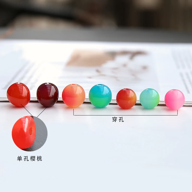 6 шт. японская мода полимерные красные вишневые фрукты простые перфорированные