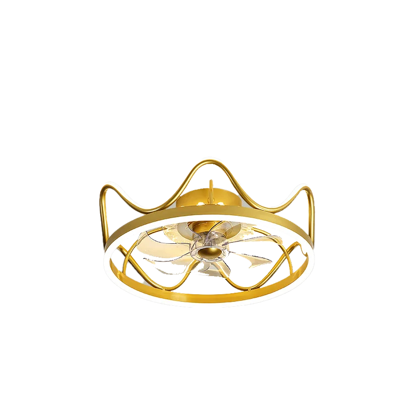 

2021 New Ceiling Fan with Light Copper Motor Golden Fan Lamp with RC Ceiling Fans Bedroom Living Room Decor Lighting AC220v