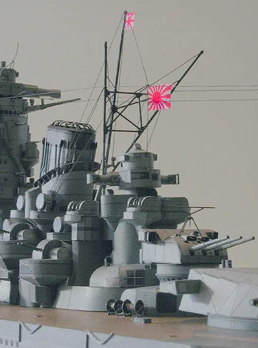 Модель военного корабля Yamato 3D модель японского 1:250 |