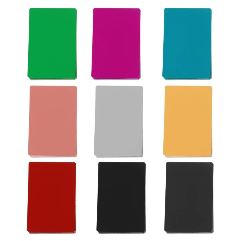 

50Pcs Blank Sublimation Metal Name Card Thick Laser- Engraved Smooth DIY Custom Metal Blank Printing Business Cards Kit