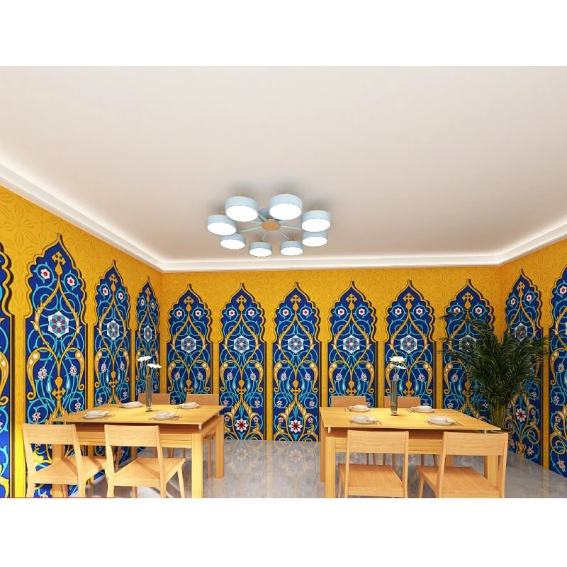 Мусульманская Халяль культуры узор обои Юго Восточная Азия Ресторан отеля yoga studio