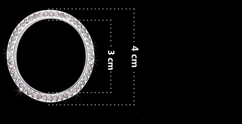 Fashion Crystal Rhinestone Decor Car Engine Start Stop Key Ring for Skoda Octavia A2 A5 A7 Fabia Rapid Superb Yeti Roomster | Автомобили и