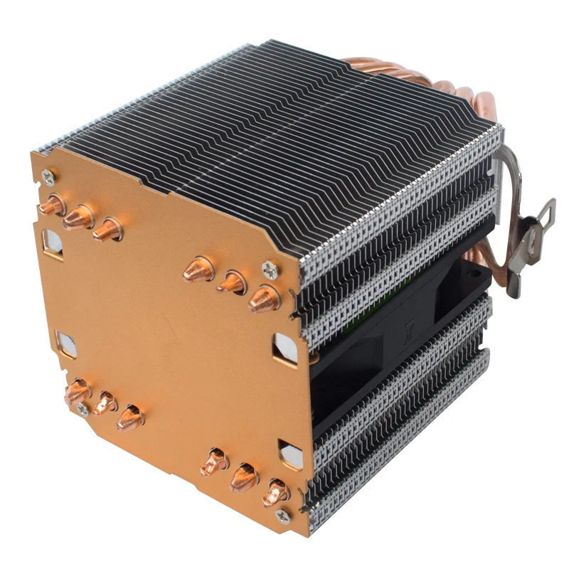 

LANSHUO 6 Copper Tube CPU Radiator Mute Color Lamp CPU Fan 1366 Desktop Computer Universal (4-Wire Single Fan Aurora Lamp)