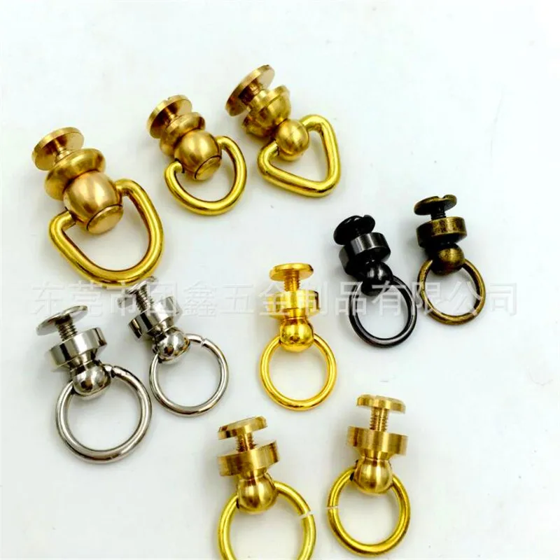 100% латунный крючок с пряжкой в форме собаки застежка молния брелоки D O 8 колец