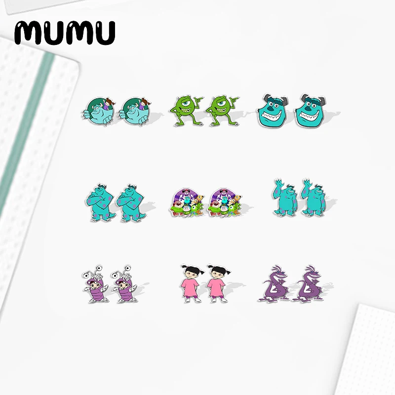 2021 новые серьги-гвоздики Monsters Inc из акриловой смолы | Украшения и аксессуары