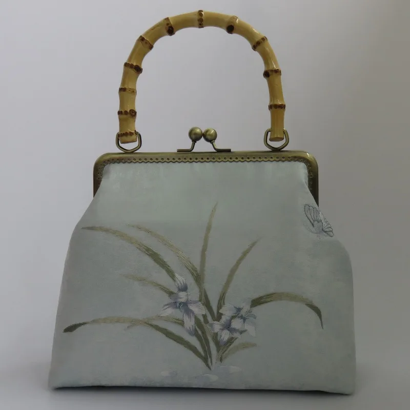 

Сумка через плечо винтажная сумка с вышивкой древний стиль Han элемент Китайский стиль ремесло рот Золотая сумка Чонсам сумка