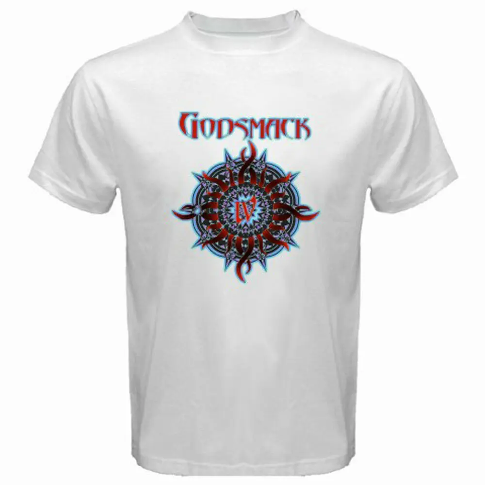

New GODSMACK Logo Men's White T-Shirt Size S M L XL 2XL 3XL