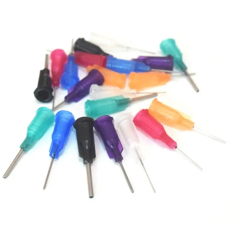 

35pcs/lot16GA, 18GA, 21GA, 22GA, 23GA, 25GA, 27GA Gauge Dispensing Needles Tips for Liquid Dispenser Syringe
