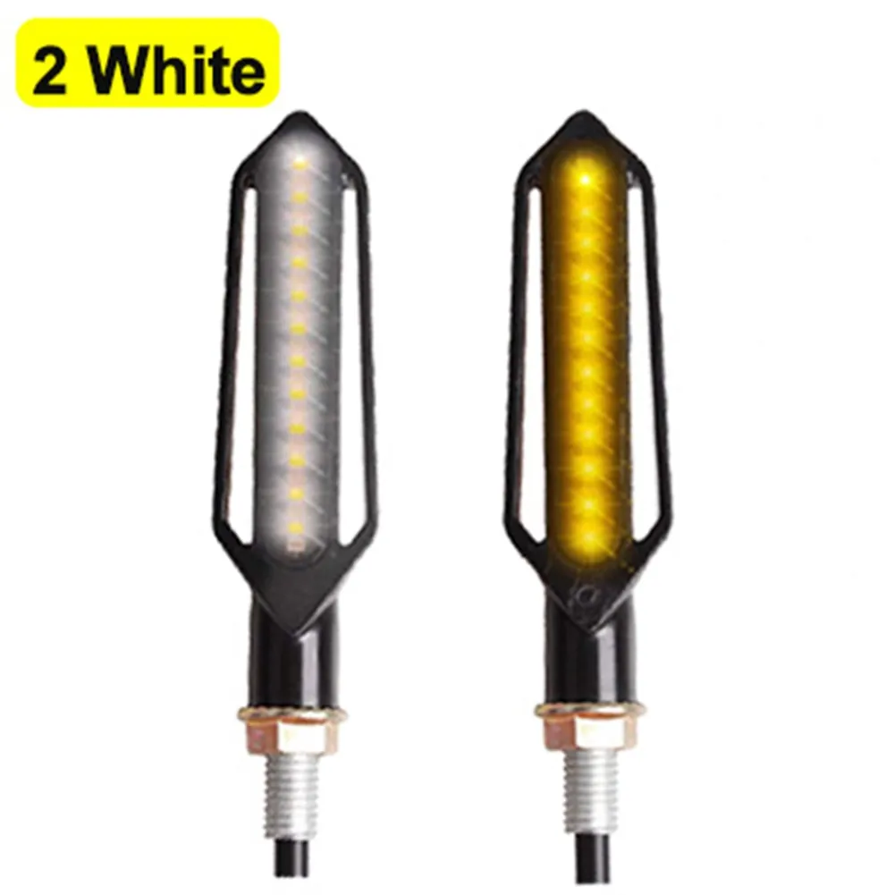 

2 Pcs Motorcycle Turn Signal Lights Brake Lamps Daytime Running Lights Sequential Flowing 12V 24LED Lamps Motorcycle Parts