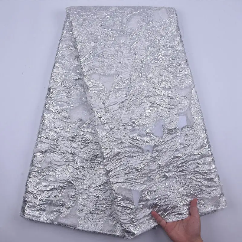 Золотистый цвет французская нигерийская органза с блестками сетка кружево в