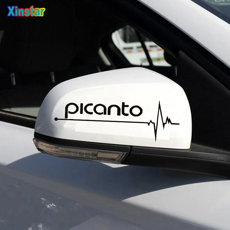 

2pcs Reflective car rearview mirror sticker For Kia picanto