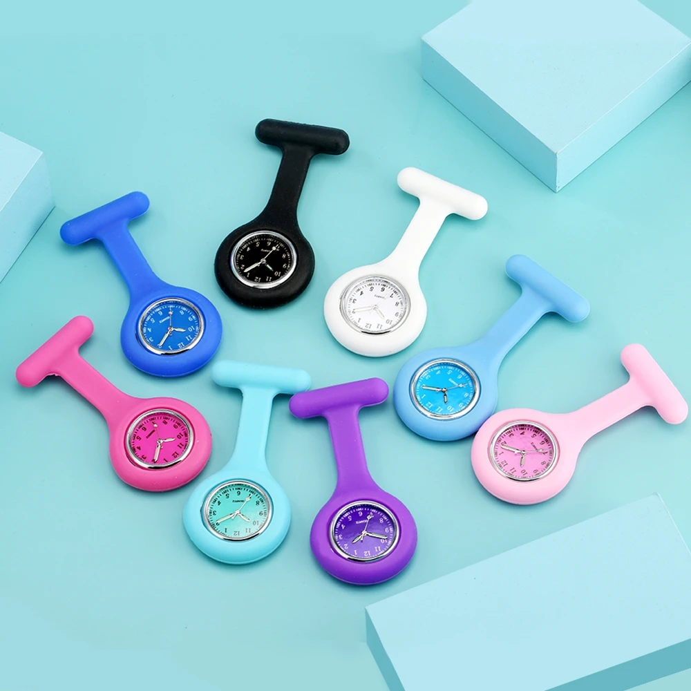 Светящиеся Силиконовые Мягкие карманные часы медсестры женские часы-ФОБ