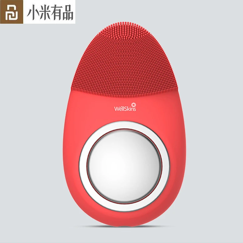

Youpin Wellskins JM62 Warm Feel Facial Cleansing Brush Remove Blackhead Pore Cleaner Sonic Silicone Waterproof Cleanser