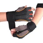 Спортивные перчатки для тренажерного зала, с открытыми пальцами, дышащие, для тяжелой атлетики, фитнеса