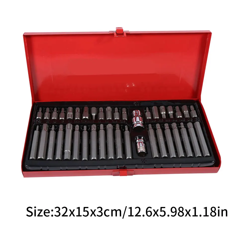 

40-In-1 Sleeve Screwdriver Bits Torx/Hex/Spline Household Tool Set Electric Screwdriver Head Set For Automotive Repair Set New