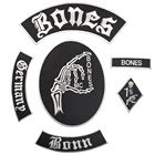 Нашивка с вышивкой в виде черепа и кости, доставка, одежда г.