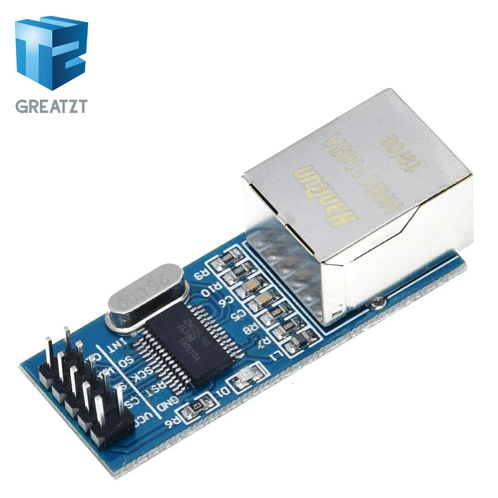 GREATZT ENC28J60/ENC28J60(мини версия) LAN Ethernet сетевой модуль 25 МГц кристалл AVR 51 LPC STM32 3,3 В