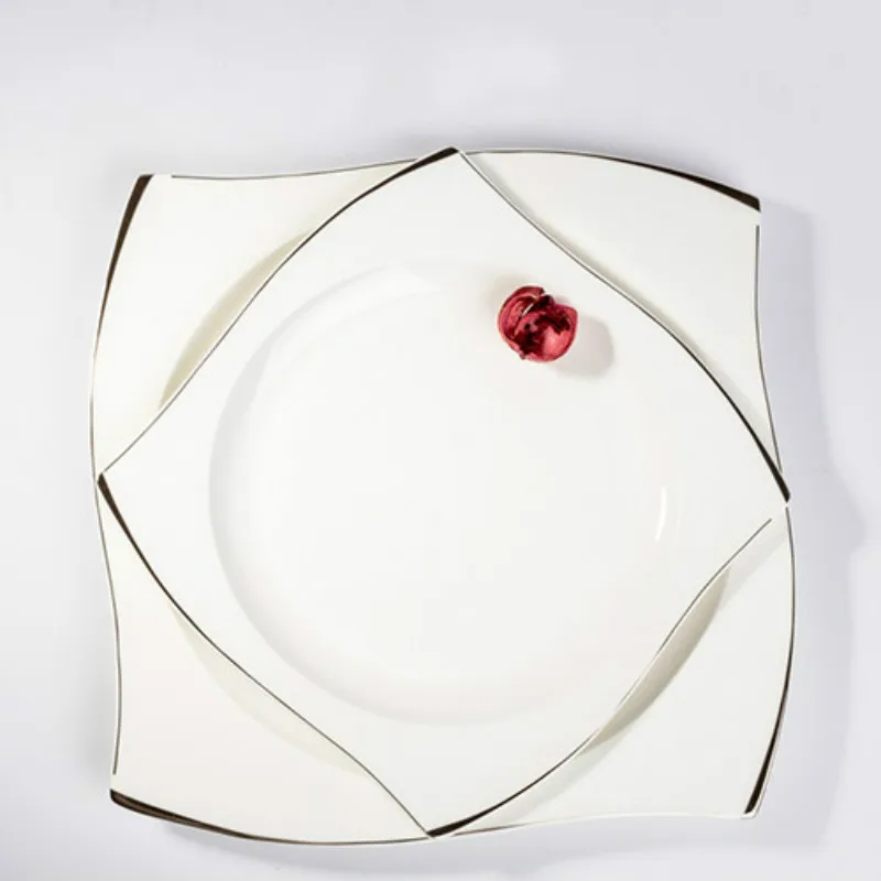 Лучшая декоративная тарелка с золотыми керамическими фруктами блюда в западном