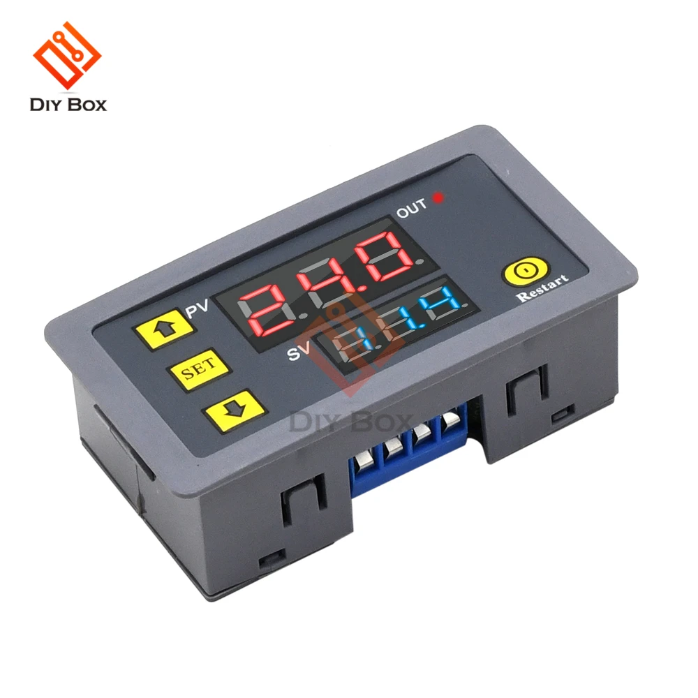 Цифровой реле задержки времени DC 12V 24V AC 110 220V двойной светодиодный цифровой
