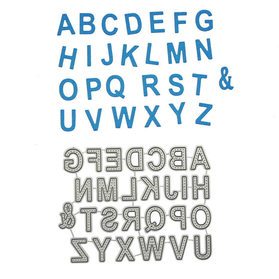 Алфавитные буквы вырубные штампы искусственная кожа бумажная карта тиснение