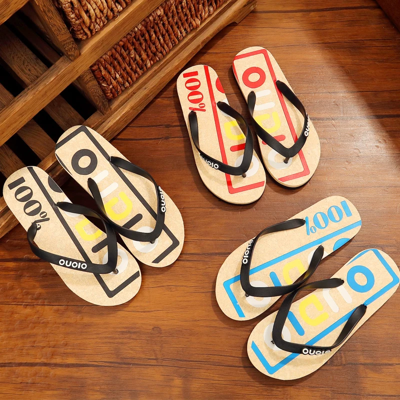 

New Print Summer Casual Flip flops Man Light Soft Mens Bathroom Slippers Non-slip Mens Outdoor Beach Slippers chanclas hombre