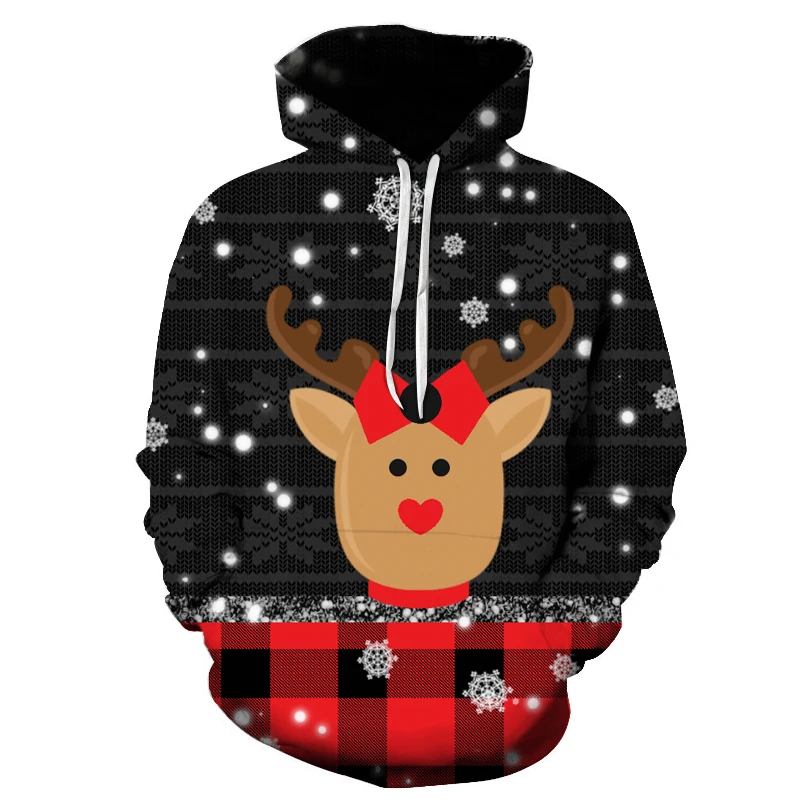 Женский свитшот Рождественский Хэллоуин Повседневная Женская толстовка с