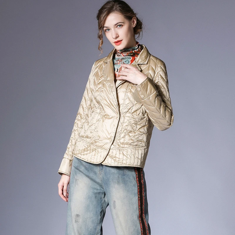 Autumn Fashion Trend Warm Lightweight Super Hot Short Overcoat Female Plus Size Light Blazer Women's Winter Puffer Down Jacket