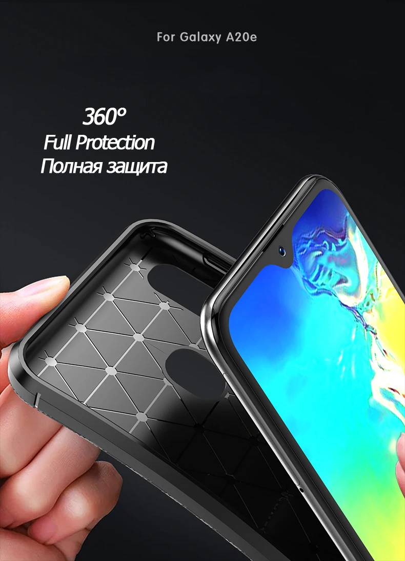 Чехол из углеродного волокна для Samsung Galaxy A20 E A20e A30 A50 M10 20 S10 5G Plus Lite тонкий