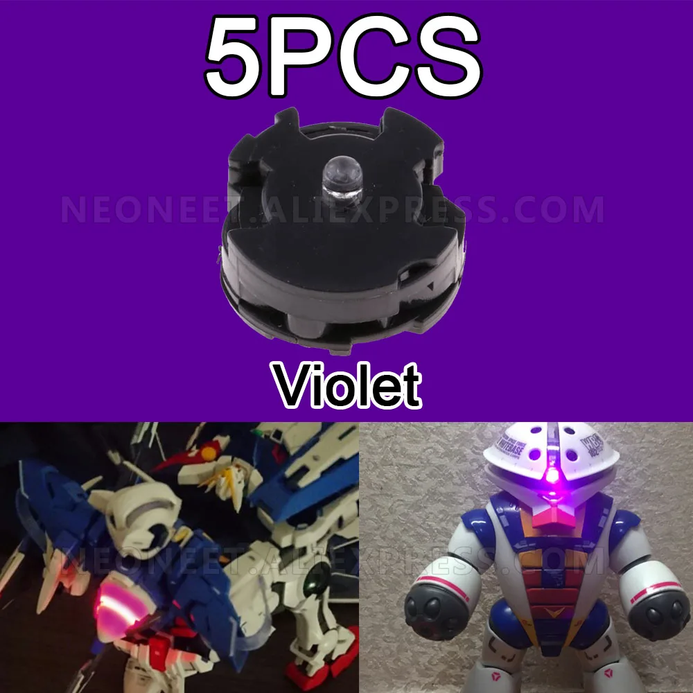 

5PCS Violet Gundam Model LED Lights Unit High Quality Version Assembled 1/100 MG Gundam Model Robot