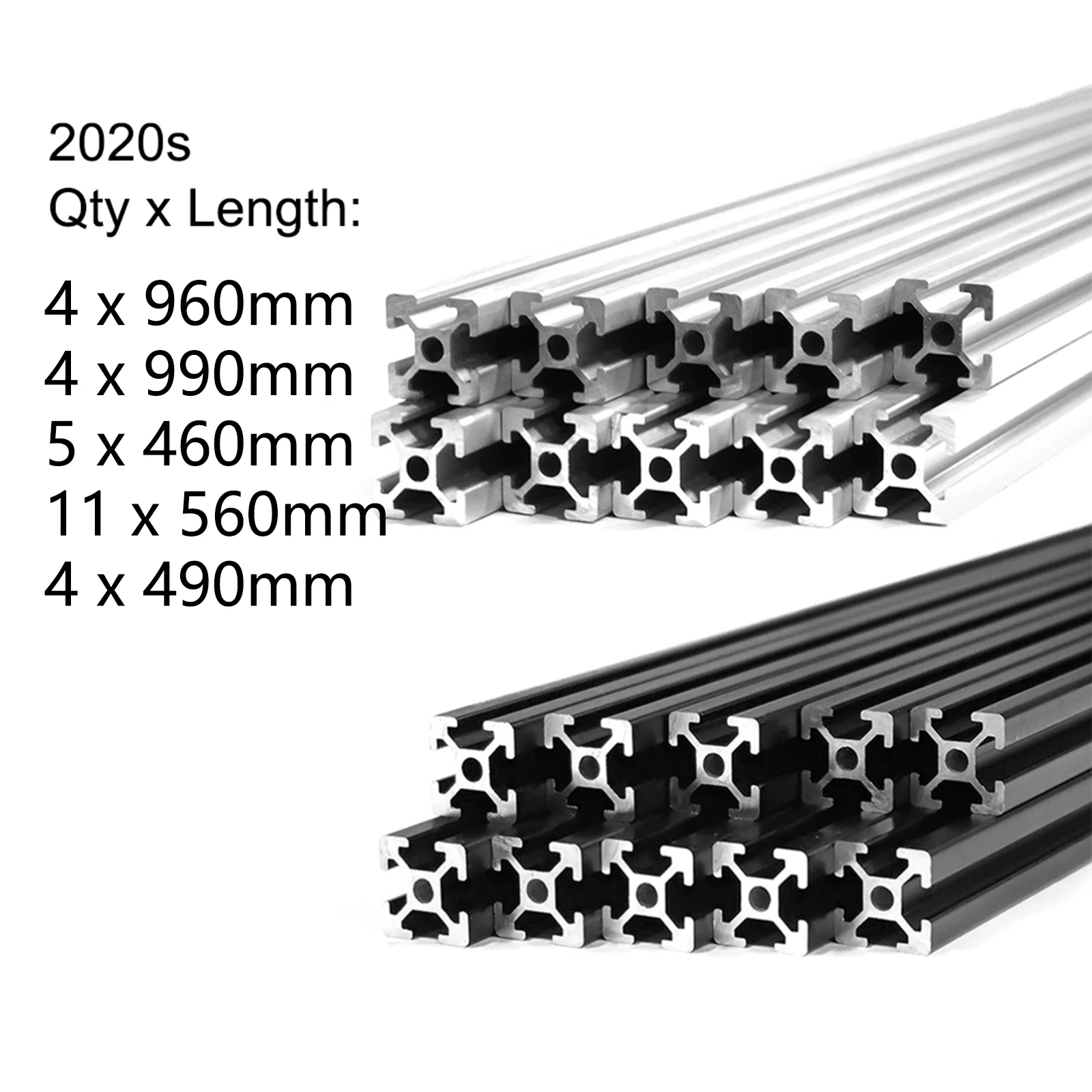 

2020 Smooth Surface Size: 4 x 960mm 4 x 990mm 5 x 460mm 11 x 560mm 4 x 490mm T Slot Aluminum Extrusion Profile