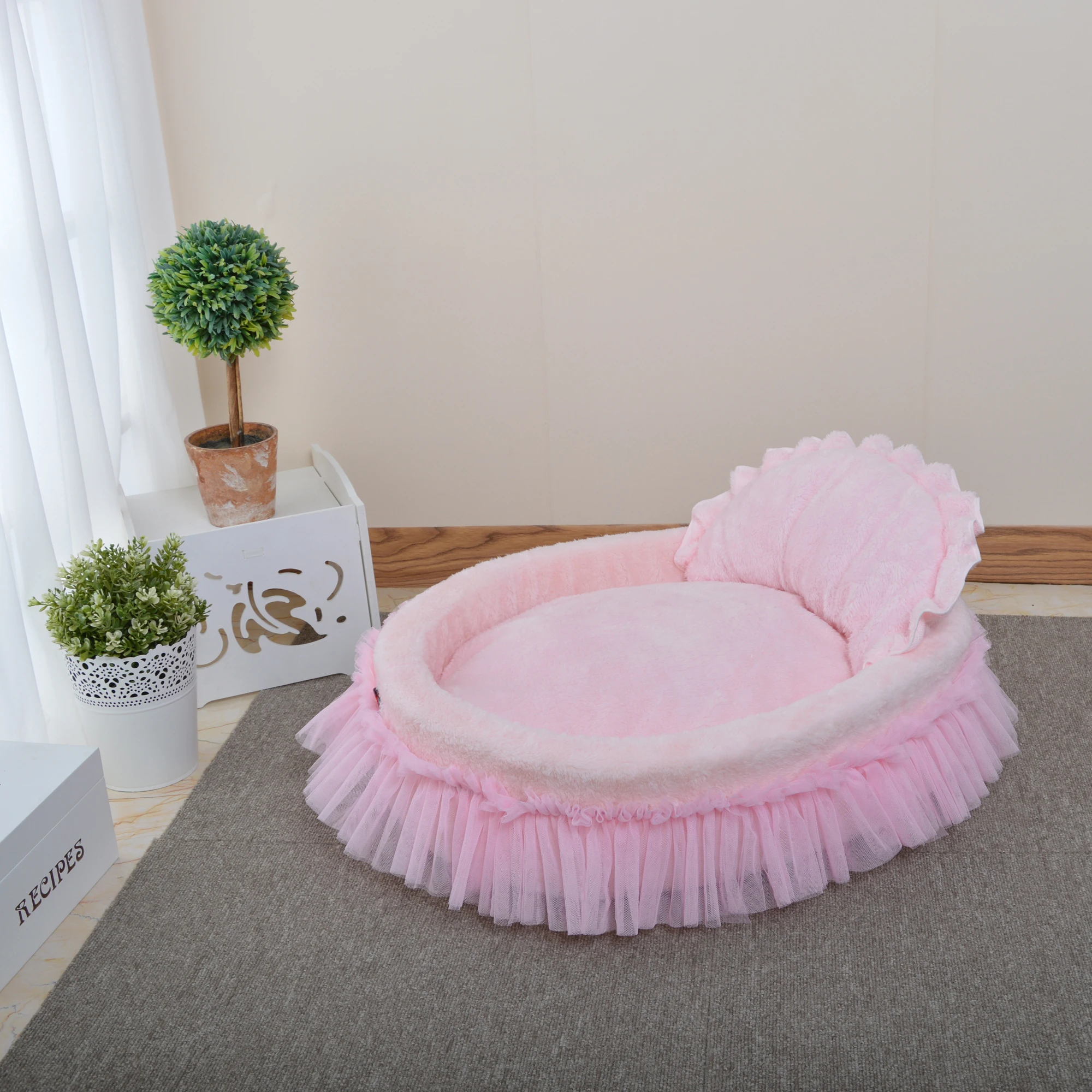 Price O envio gratuito de tapetes bonitos do cão cinza camas do cão laço branco arcos decorar ninhos do animal de estimação esteiras pode ser removido pode ser usado em ambos os lados