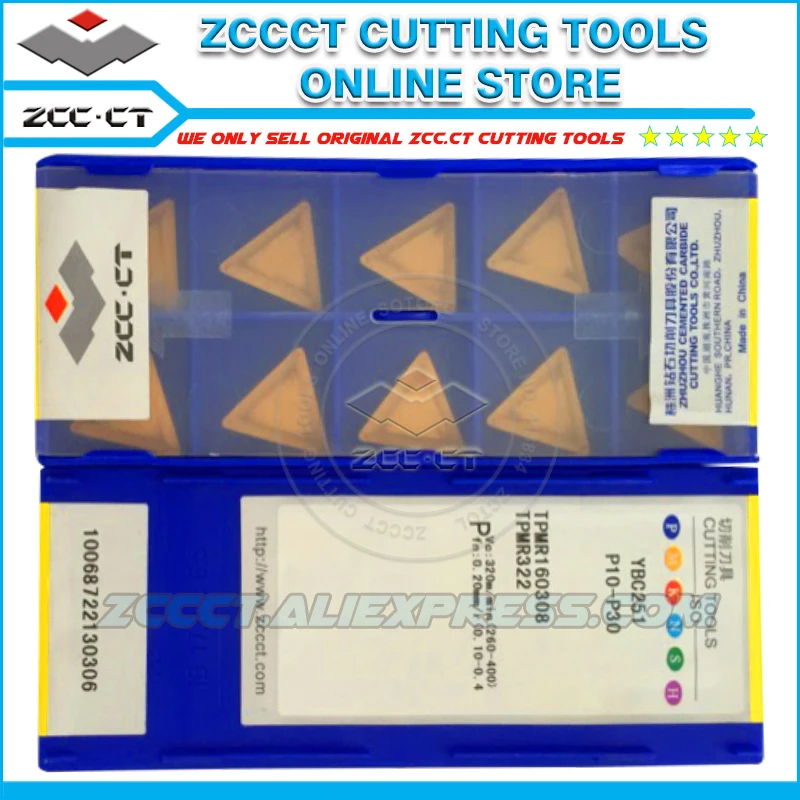 10pcs ZCC.CT RCMX1003MO YBC251 CNC Face Milling Carbide Inserts