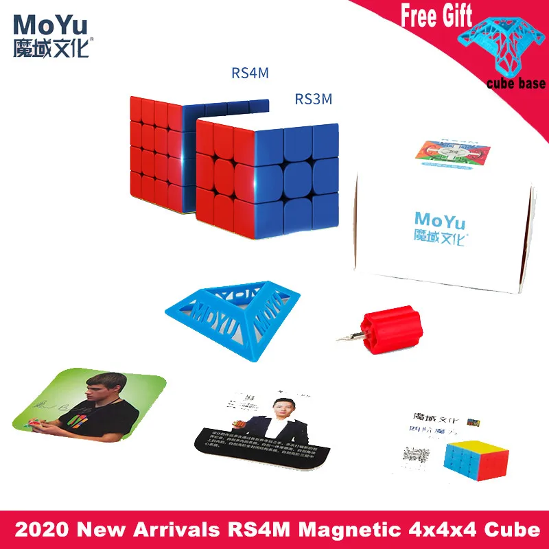 

MoYu 2020 New Arrivals RS4M Magnetic 4x4x4 Magic Cube RS3M 3x3 Speed Puzzle Cubes RS4M Magico Cubo