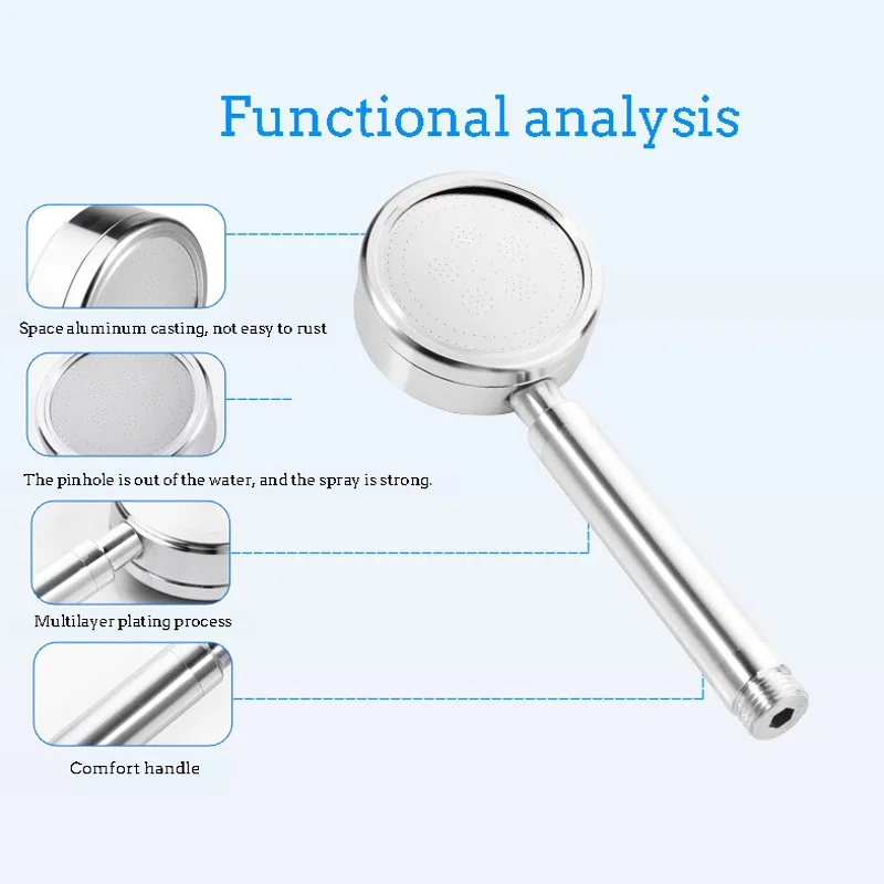 Алюминиевая насадка для душа съемный Круглый фильтр высокого давления со