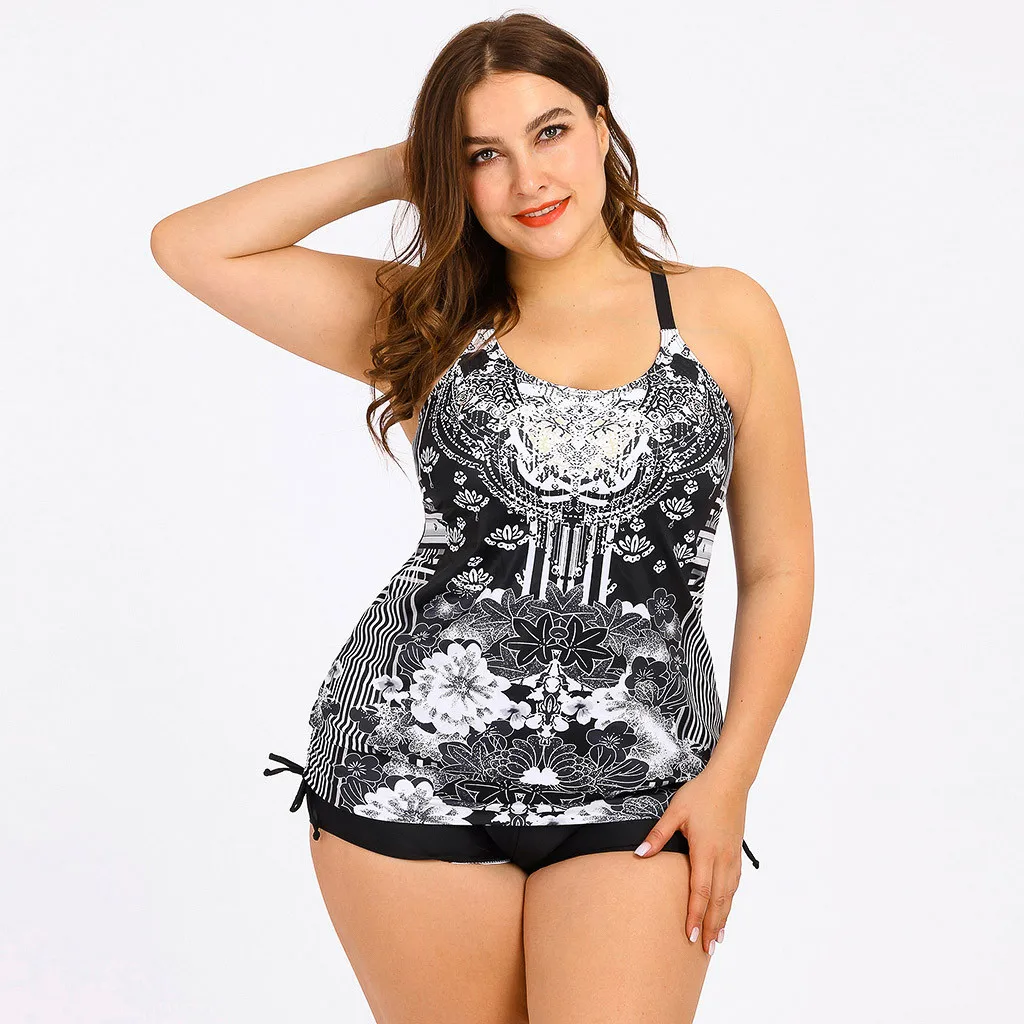 

Women Beachwear Swim Tankini Monokini Swimwear Bathing Suit Two Pieces Swimsuits Womens Printed Beach Vacation Swimwear