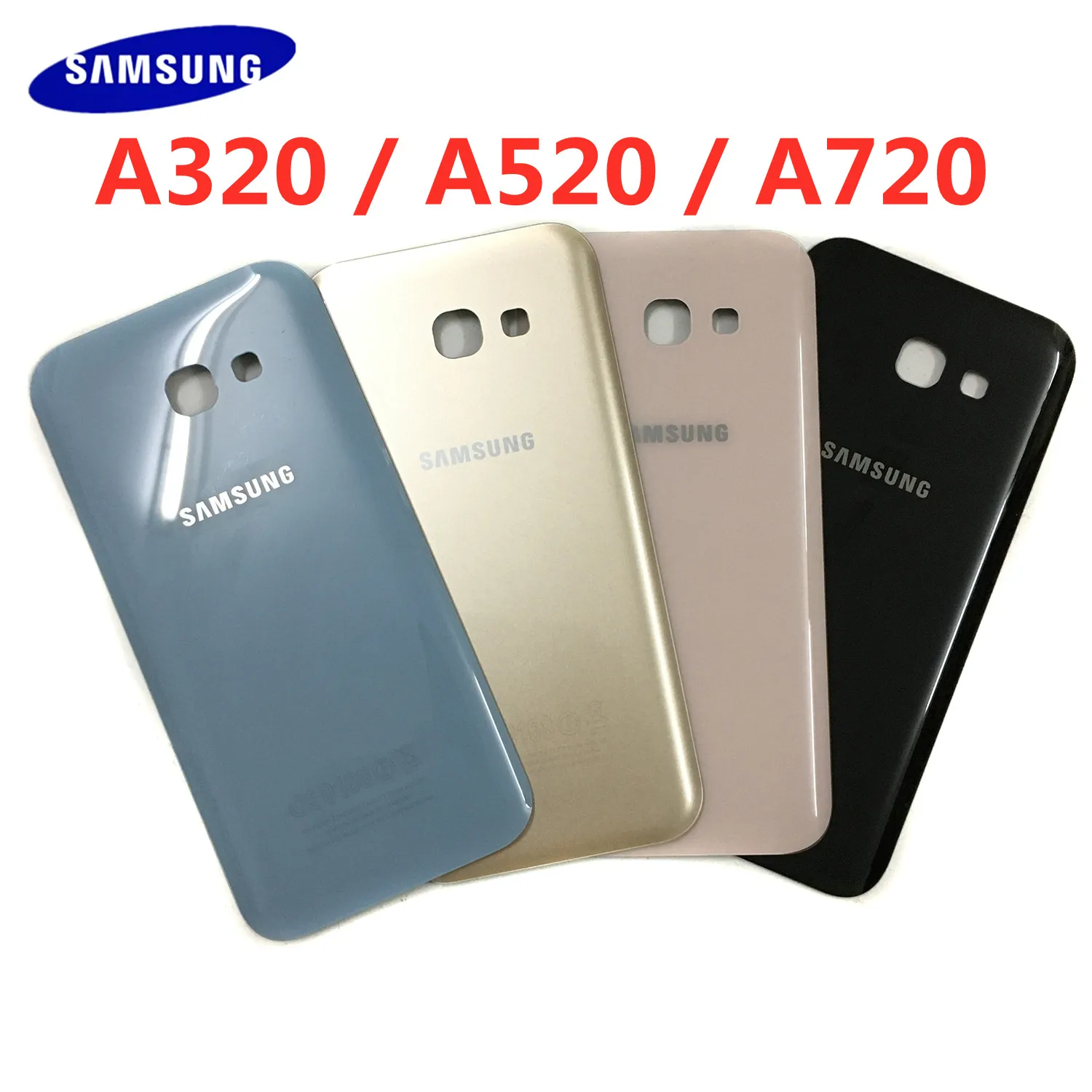

Новинка, задняя крышка батарейного отсека A3 A5 A7 2017 для Samsung A320 A520 A720, корпус, задняя крышка батарейного отсека A320F A520F A720F
