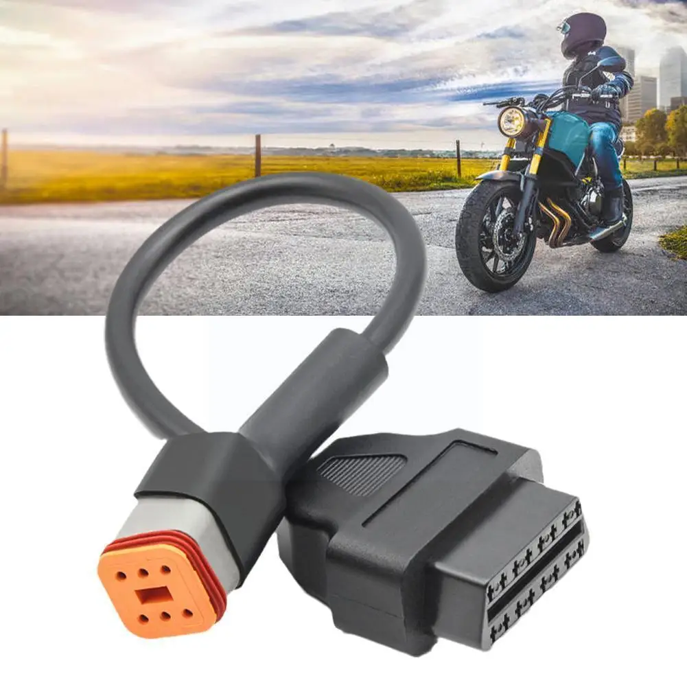 

Черный удлинитель Obd2 из АБС-пластика с 6 контактами на 16 контактами, диагностические кабели, адаптер для аксессуаров Harley для мотоциклов R8S6
