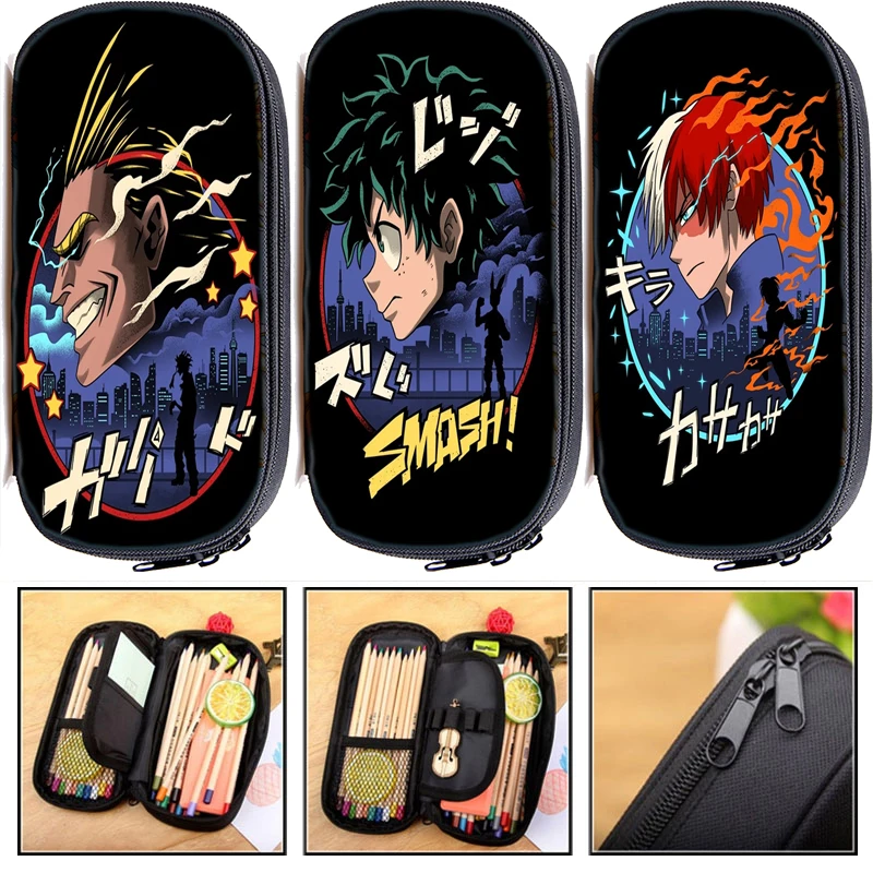 Студенческий чехол для карандашей My Hero академия Детская сумка ручек Deku