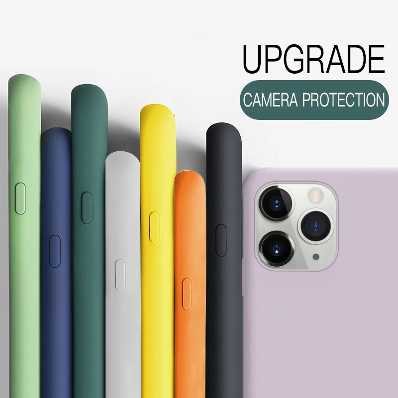 

Silicone Case for iphone 11 12 Pro Max X XS Max XR Candy Color Soft Cover For iPhone SE 2020 7 8 6 6S 5 Free shipping