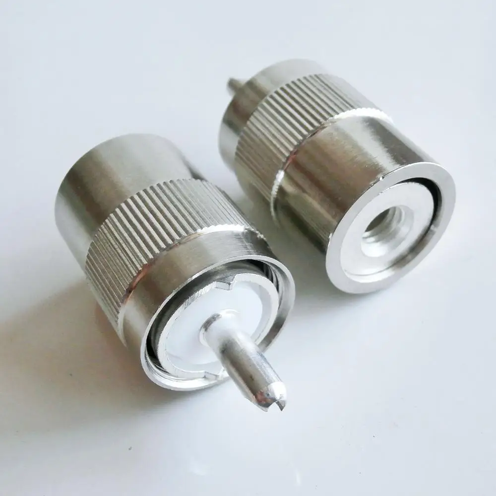 Разъем PL259 SO239 UHF папа припой чашка для LMR195 RG58 RG142 RG223 RG400 Кабель Латунь